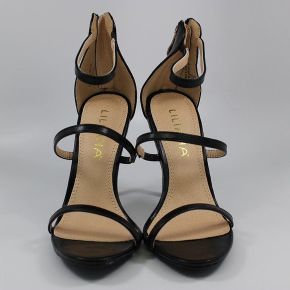 Liliana Black Strappy Heels
